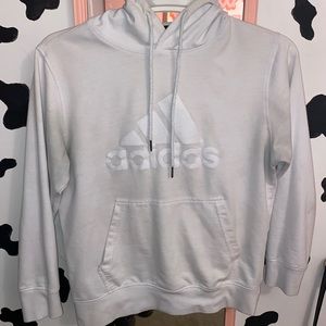 white medium faux adidas hoodie
